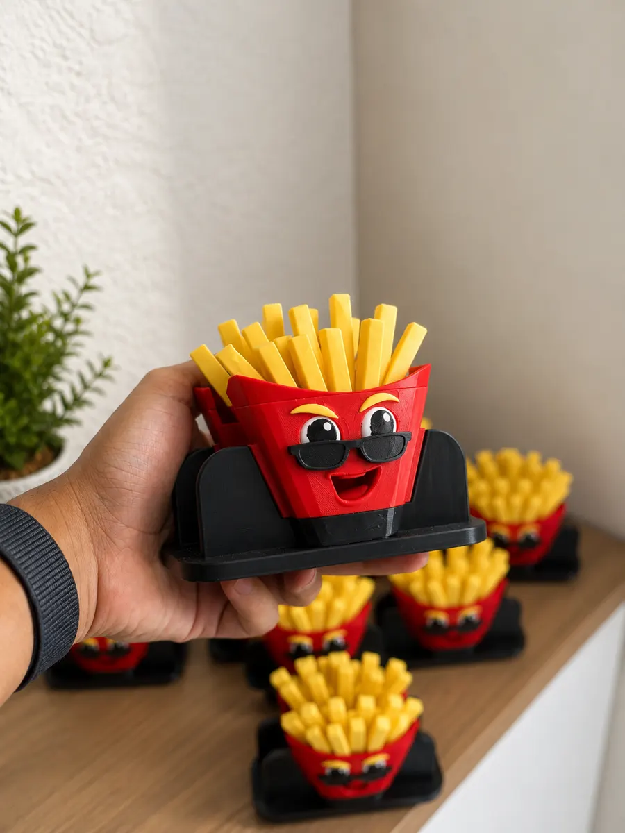 Servilleteros con la mascota de papitas de Compapitas